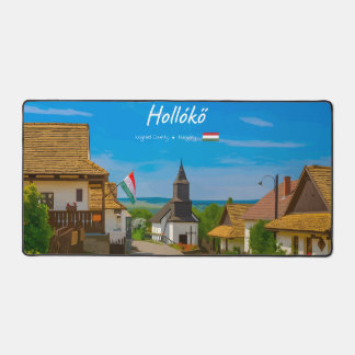 Hollókő, Hungary - Historic Village Street Desk Mat