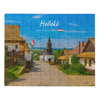Hollókő, Hungary - Historic Village Street Jigsaw Puzzle