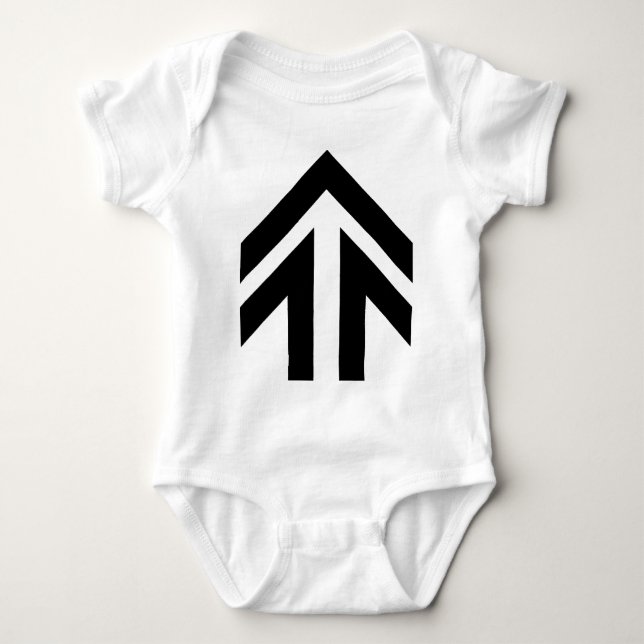Hollow Arrow Baby Bodysuit (Front)