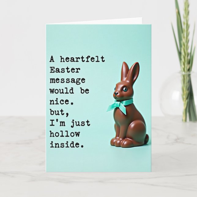 Hollow Easter Bunny Funny Card (Front)
