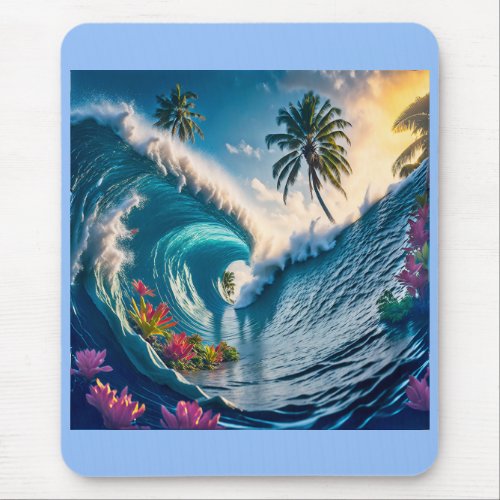 Hollow Half_Pipe wave Mouse Pad