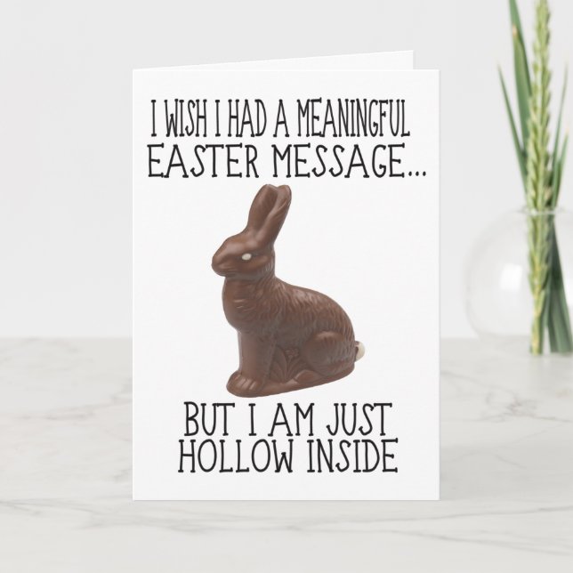 Hollow Inside Funny Easter Holiday Card (Front)