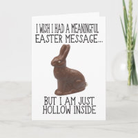 Hollow Inside Funny Easter Holiday Card
