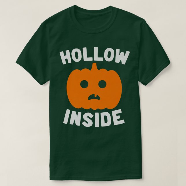 Hollow Inside Funny Halloween Pumpkin JackoLantern T-Shirt (Design Front)