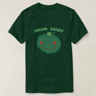 Hollow Inside - Punny Green Jack-o-Lantern Pumpkin T-Shirt