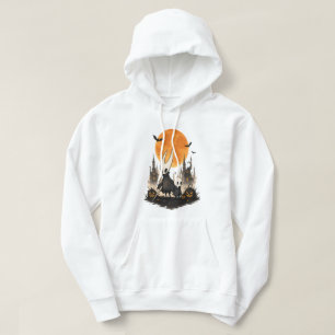 Hollow Knight Halloween Spooky Moon Pumpkin Gaming Hoodie
