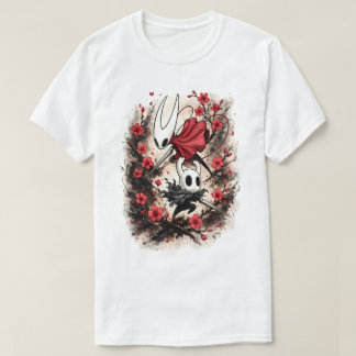 Hollow Knight Hornet Cherry Blossom Gaming Art T-Shirt