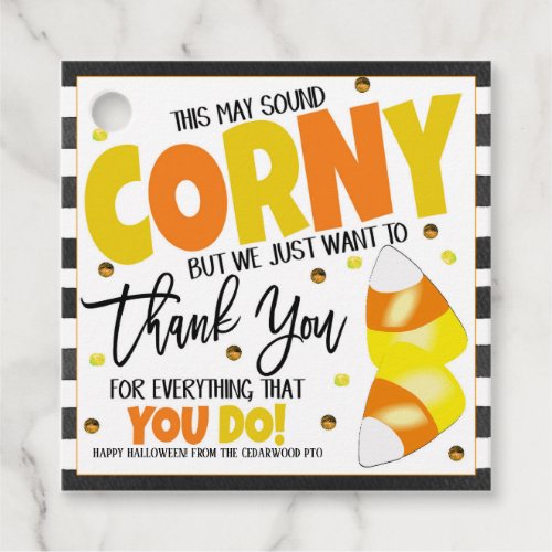 Holloween Candy Corn Appreciation Gift Tag