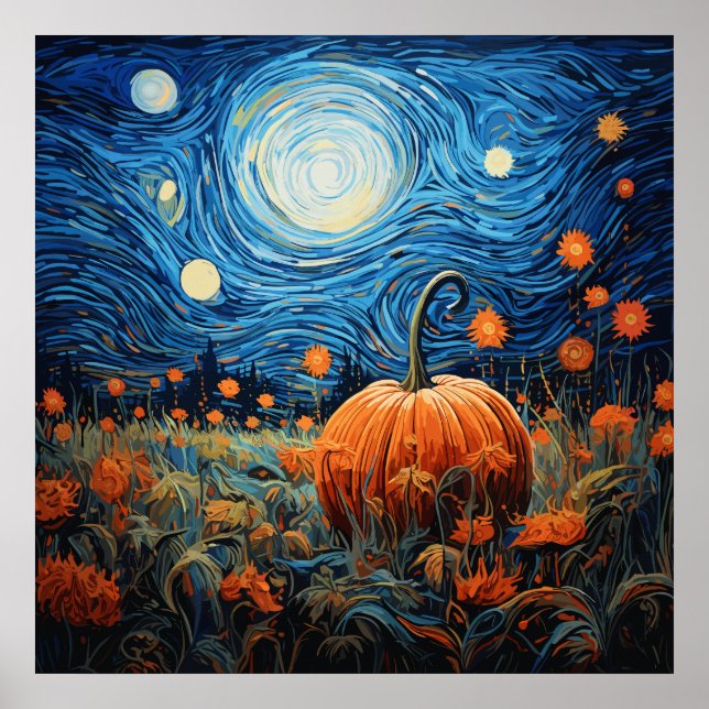 HOLLOWEEN NIGHT ART  POSTER (Front)