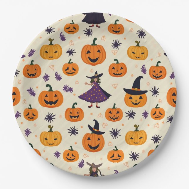 Holloween Round Paper Plate (Front)