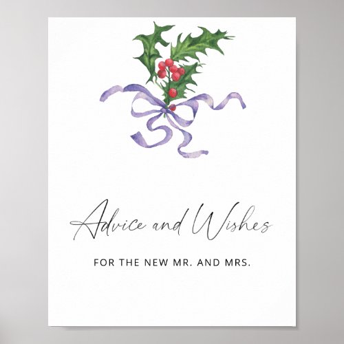 Holly _ advice and wishes for Newlyweds Poster