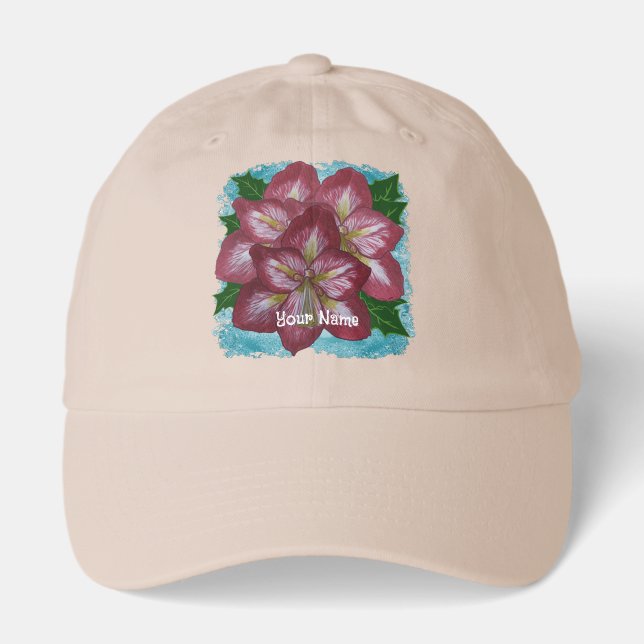 Holly Amaryllis Flower hat (Front)