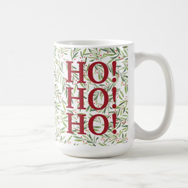 Holly and Berries Christmas Holiday Coffee Mug (Right)