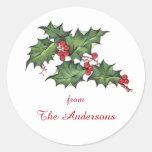 Holly And Berries | Christmas Holiday Gift Tag at Zazzle