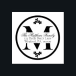 Holly and Berries Christmas Holiday Monogram Rubber Stamp<br><div class="desc">Simple and elegant holly and berries sprig monogrammed Christmas holiday design.</div>