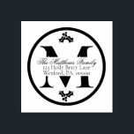 Holly and Berries Christmas Holiday Monogram Rubber Stamp<br><div class="desc">Simple and elegant holly and berries sprig monogrammed Christmas holiday design.</div>