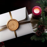 Holly and Berries Christmas Holiday Monogram Wax Seal Sticker<br><div class="desc">Simple and elegant holly and berries sprig monogrammed Christmas holiday script text design.</div>