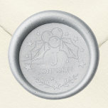 Holly and Berries Christmas Monogram Wax Seal Stamp<br><div class="desc">This Christmas design features festive holly and berries with lots of magical stars. Customise the inital and the name to your liking. See the whole matching collection.</div>