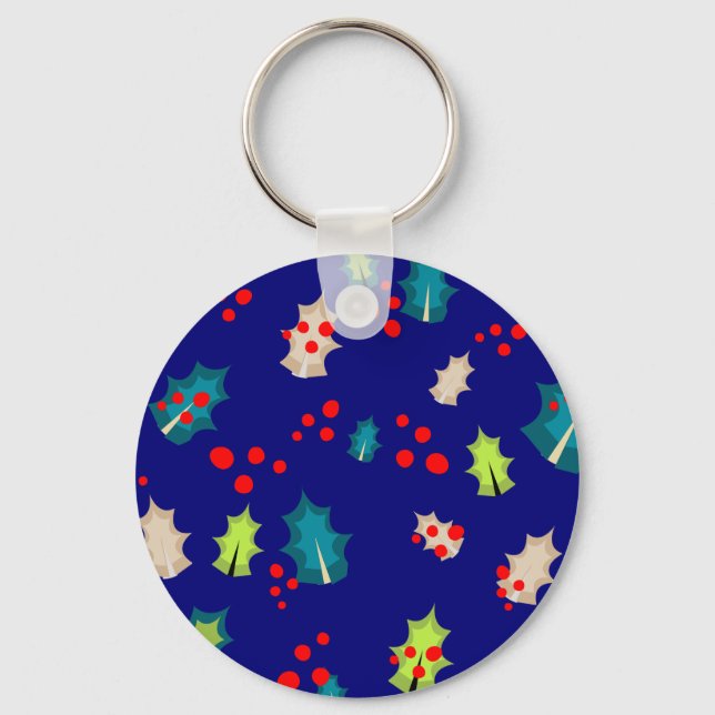 Holly and Berries  Keychain (Front)