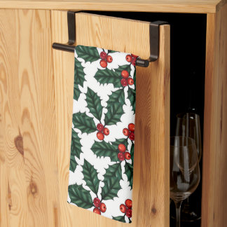 Holly and Berries Kitchen Towel