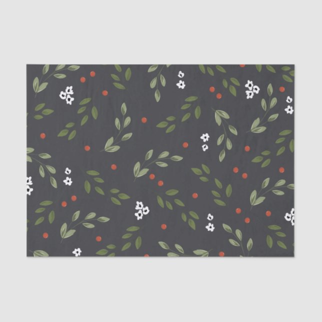 Holly and Berries Tissue Paper (Front)