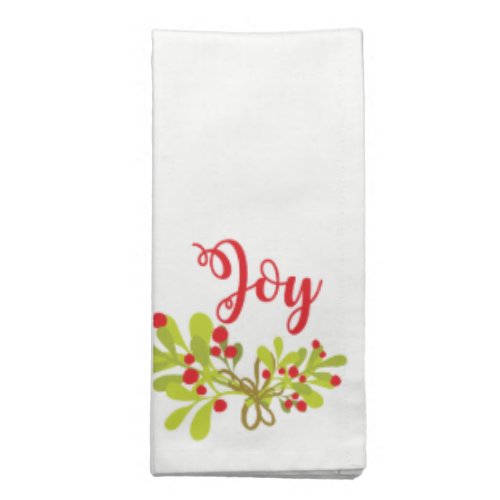 Holly And Ivy Holiday Christmas Party Joy Cloth Napkin