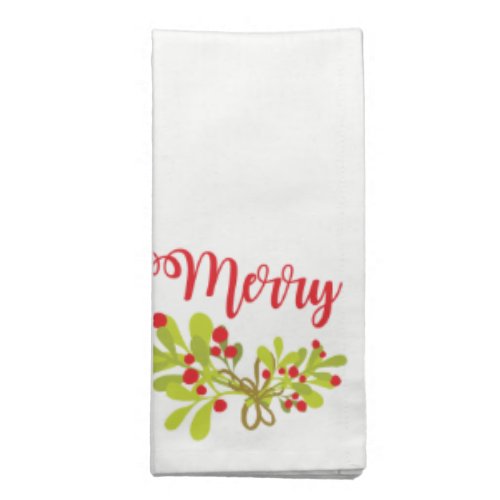 Holly And Ivy Holiday Christmas Party Merry Napkin