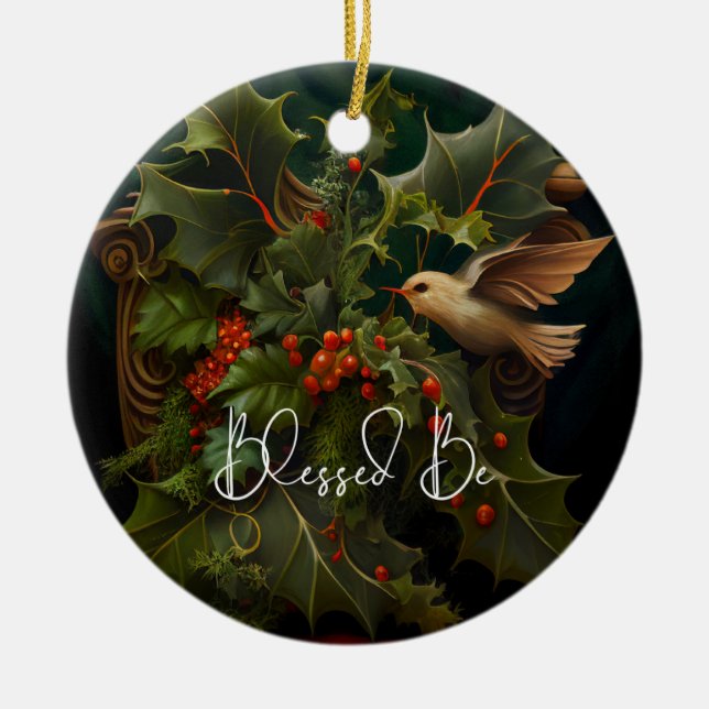 Holly and Ivy Ornament (Front)