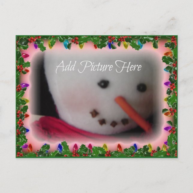 Holly and Lights Photo Card (Front)