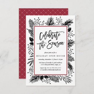 Holly and Pine | Holiday Open House Invitation