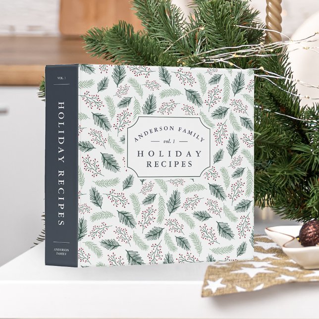 Holly and Pine Holiday Recipe Binder (Creator Uploaded)