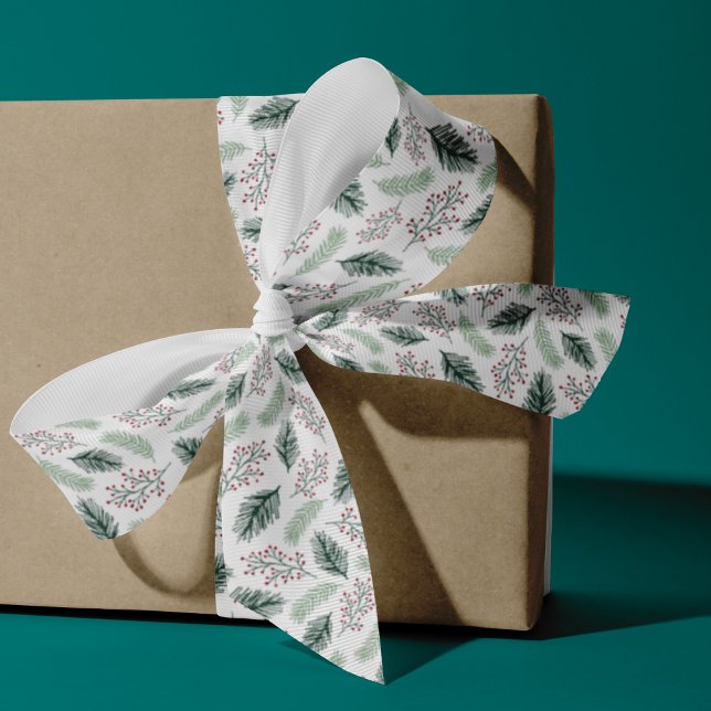 Holly and Pine | Patterned Grosgrain Ribbon (Creator Uploaded)