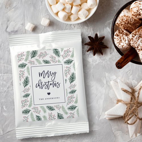 Holly and Pine  Personalized Christmas Hot Chocolate Drink Mix