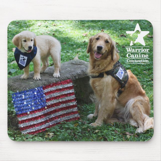 Holly and pup mousepad (Front)