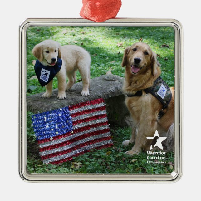 Holly and Pup Uniform ornament (Front)