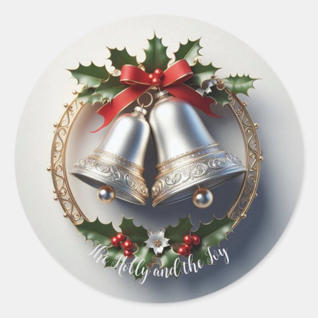 Holly and the Ivy - Silver Bells Classic Round Sticker (Front)