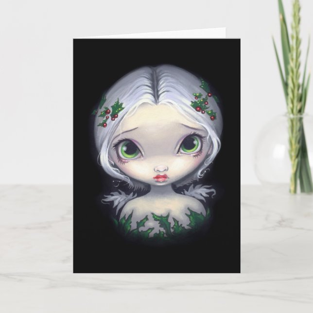 "Holly Angel" Greeting Card (Front)