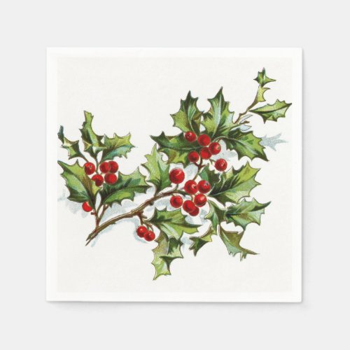 Holly Berries 001 Paper Napkins