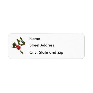 Holly Berries Address Label