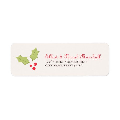 Holly Berries Address Labels