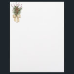 Holly Berries and Evergreen Sprigs  Letterhead<br><div class="desc">Say "Happy Holidays" with this festive Letterhead!  A sprig of evergreen twigs,  bright red berries,  and some holly,  all tied together with a big,  natural bow,  gives a country look to this stationery.  Perfect for your holiday correspondence!</div>