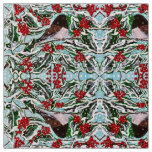 Holly Berries and Junco's Fabric