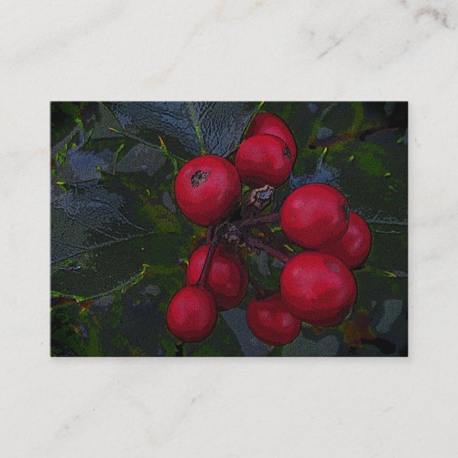 Holly Berries ATC Business Card (Front)