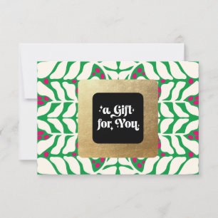 Holly Berries Christmas Gift Certificate