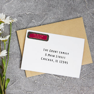 Holly Berries Christmas Label