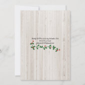 Holly, Berries, Eat, Drink, and Be Merry Wedding Invitation (Back)