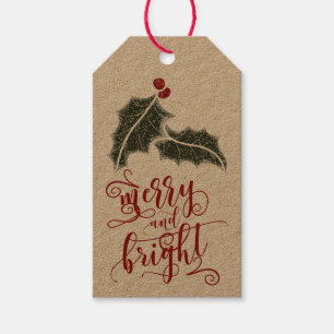 Holly Berries Merry & Bright Gift Tags