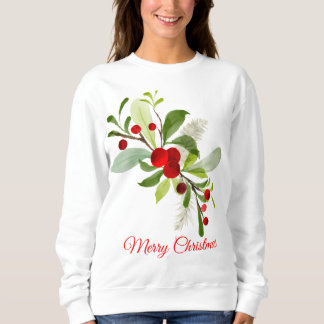 Holly Berries Merry Christmas Sweatshirt