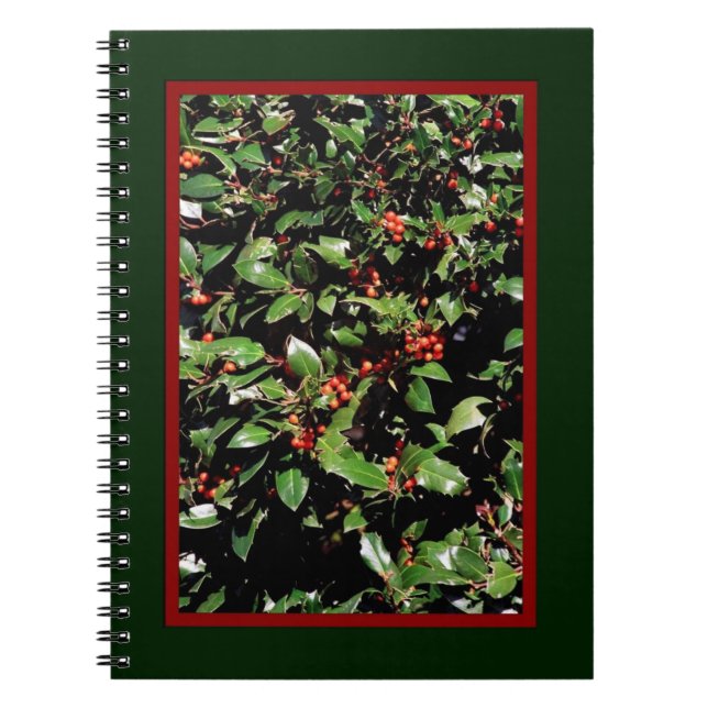 'Holly & Berries' Notebook/Journal Notebook (Front)