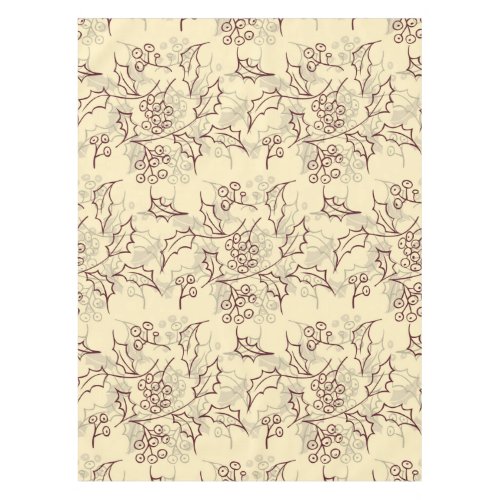 Holly berries seamless design tablecloth